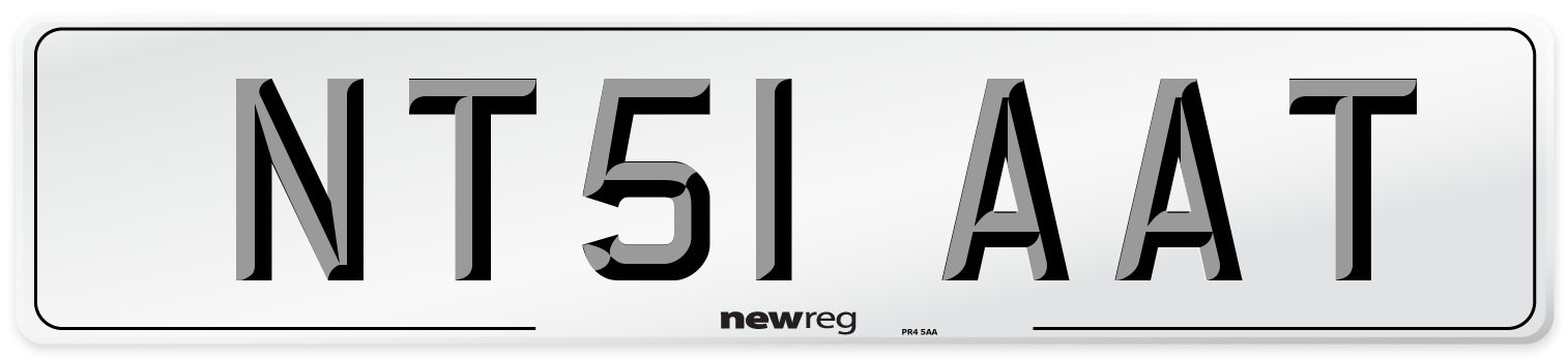 NT51 AAT Number Plate from New Reg